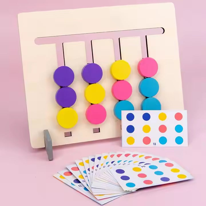 Wooden Double-sided Colours & Fruits Matching Activity Board