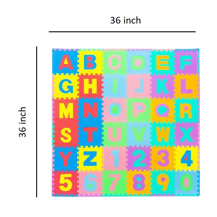 Alphabet & Numbers Big 36 Pcs Activity Foam Mat – MGT Toys