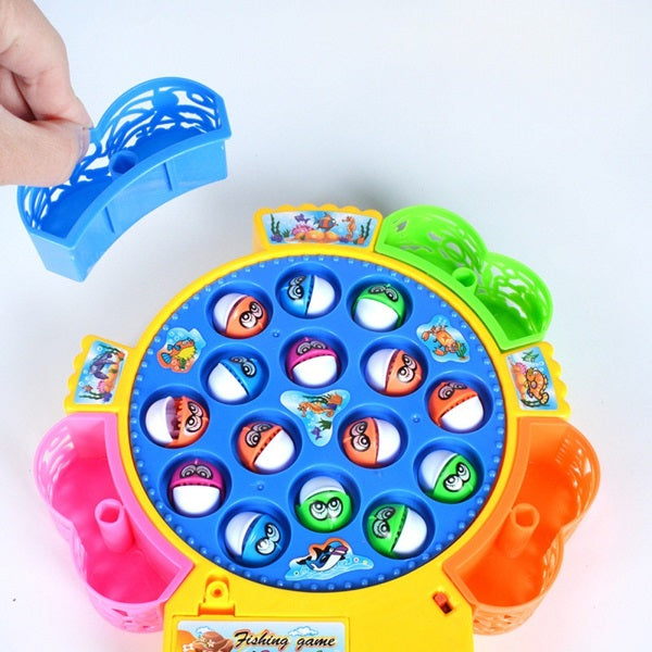 Musical Electric Fishing Game With 15 Fish & 4 Fishing Rods