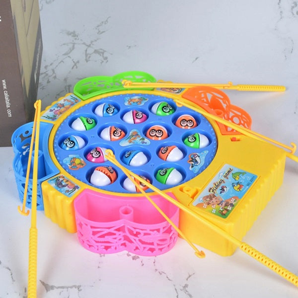 Musical Electric Fishing Game With 15 Fish & 4 Fishing Rods