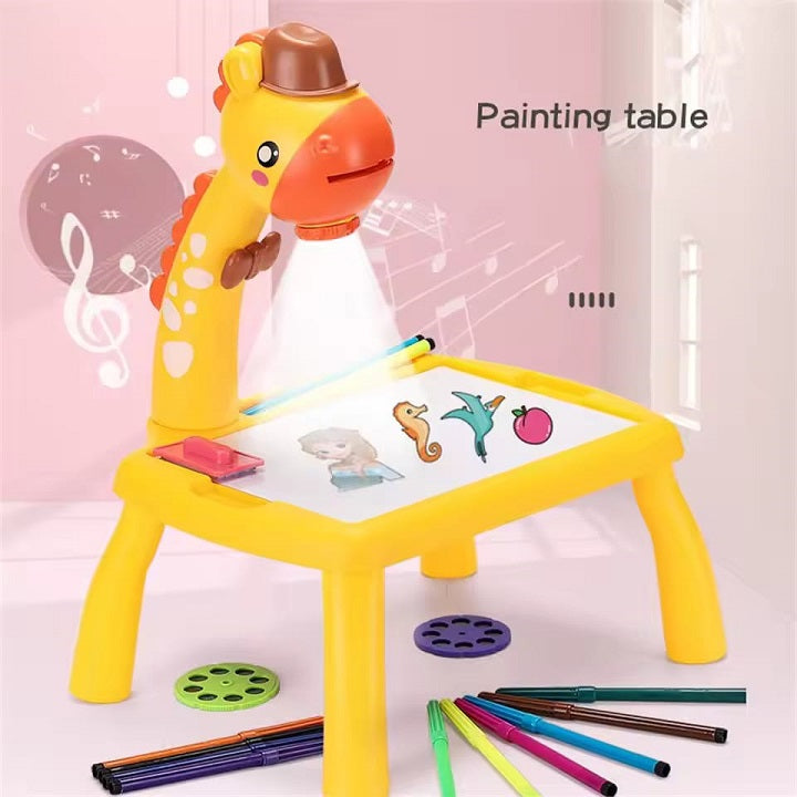 Giraffe Painting & Drawing Projector Table With 24 Patterns