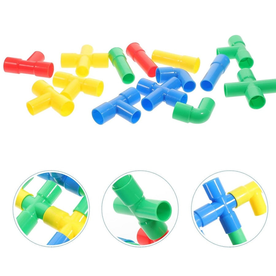 Creative Pipe Puzzle Building Blocks Set Pack Of 37 Pcs