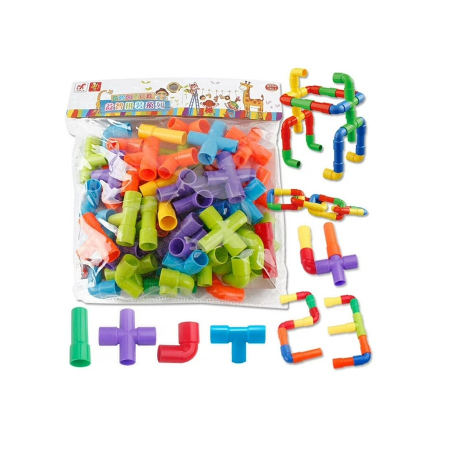 Creative Pipe Puzzle Building Blocks Set Pack Of 37 Pcs