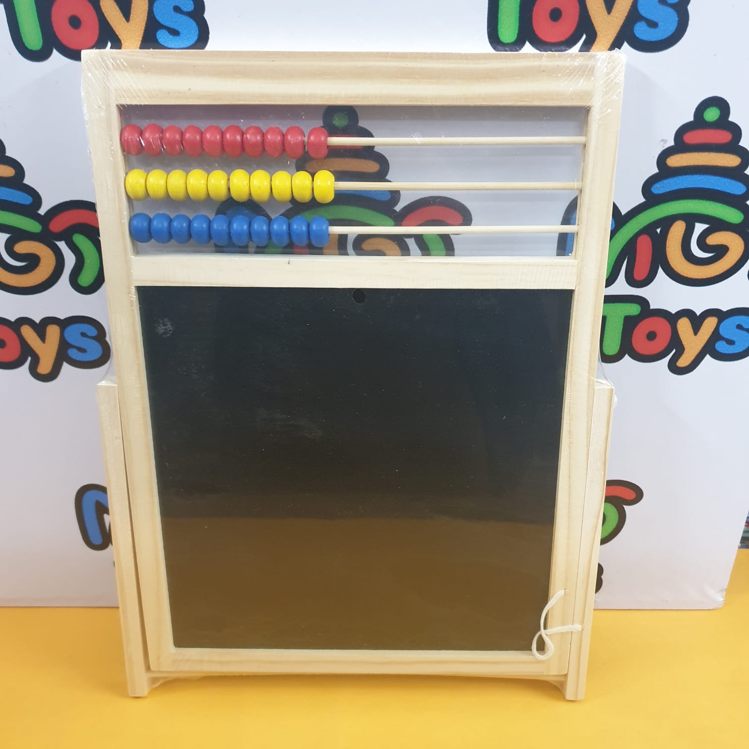 Wooden Magnetic White & Black Board Stand With Abacus