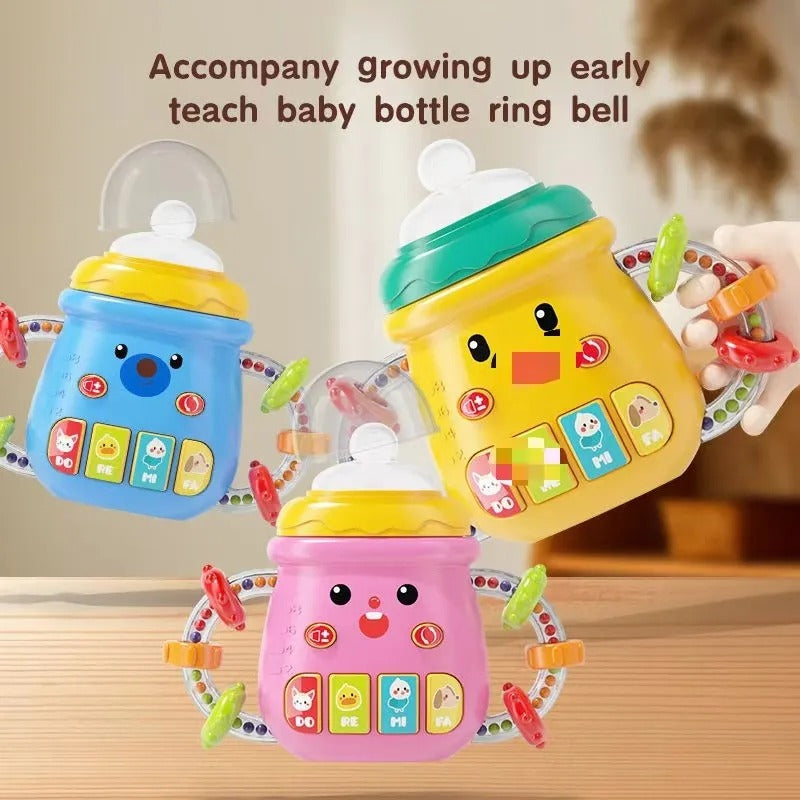 Musical Feeding Bottle With Teether & Rattles