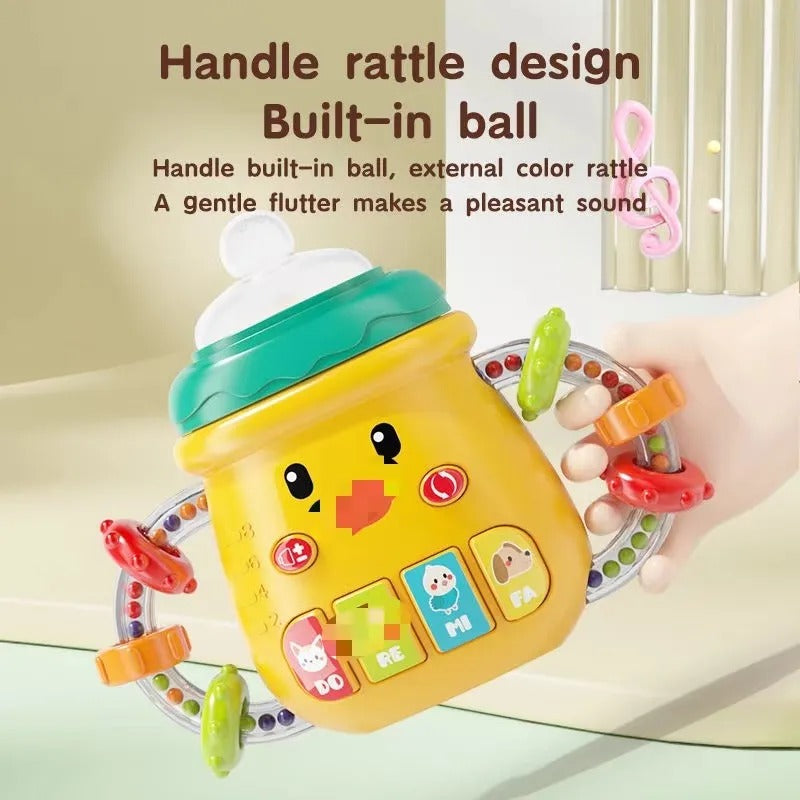 Musical Feeding Bottle With Teether & Rattles