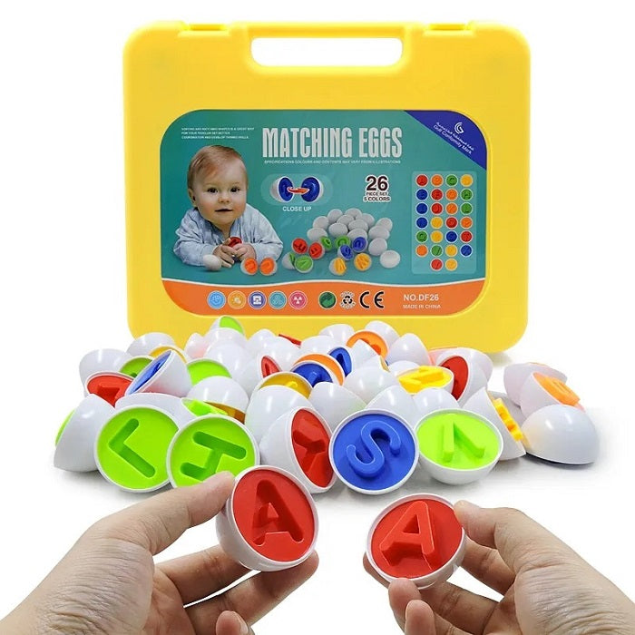 Matching Capital English Alphabets 26 Eggs Tray Set