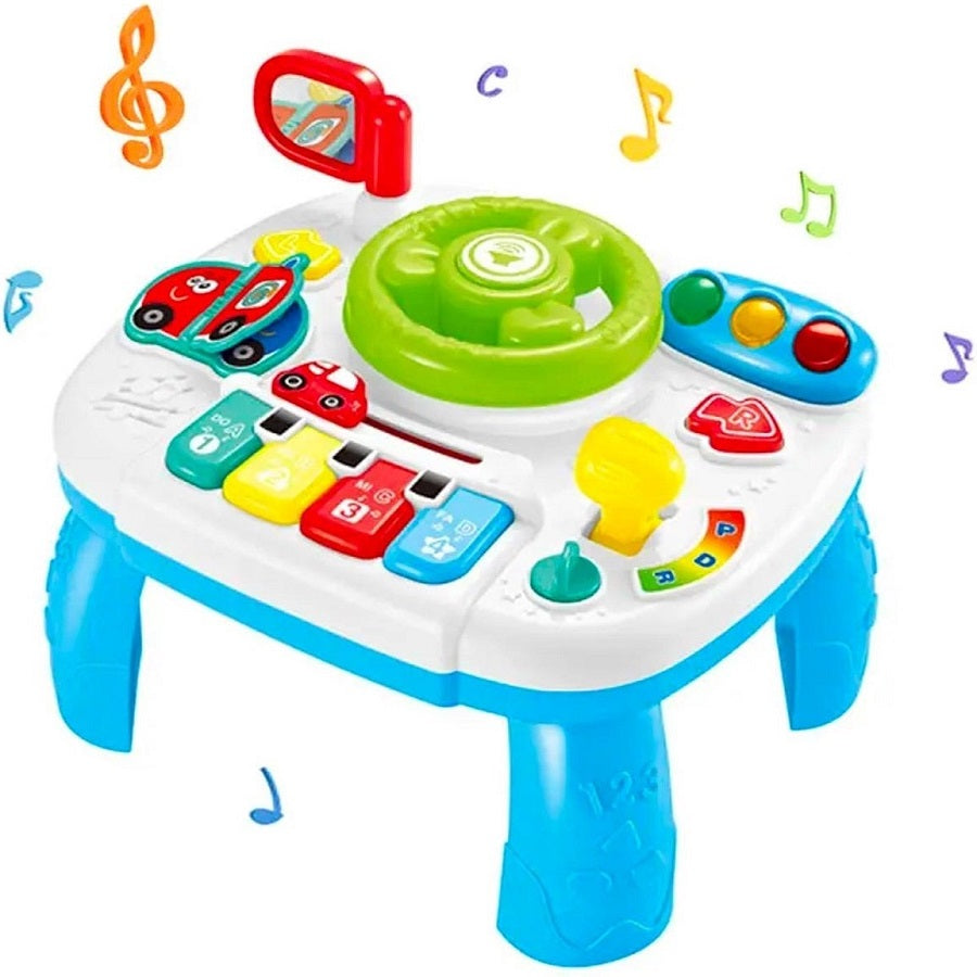 Musical Car Steering Wheel Pretend Play Set With Lights & Piano