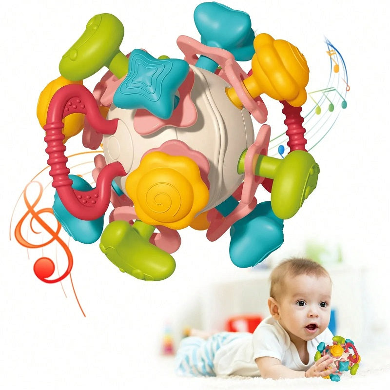 Teether Rattle Ball 4 In 1 Multifunction Space Teether Ball With Rattles – MGT Toys