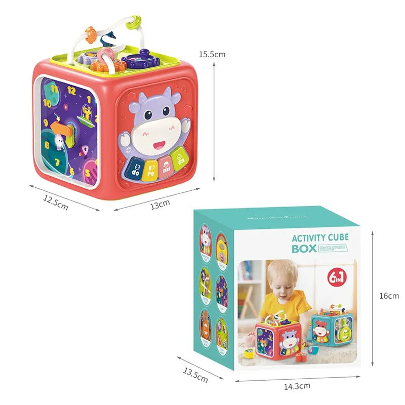 6 In 1 Musical Multi-functional Activity Cube Box