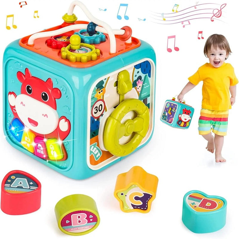 6 In 1 Musical Multi-functional Activity Cube Box