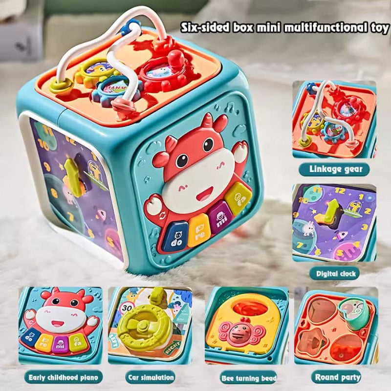 6 In 1 Musical Multi-functional Activity Cube Box