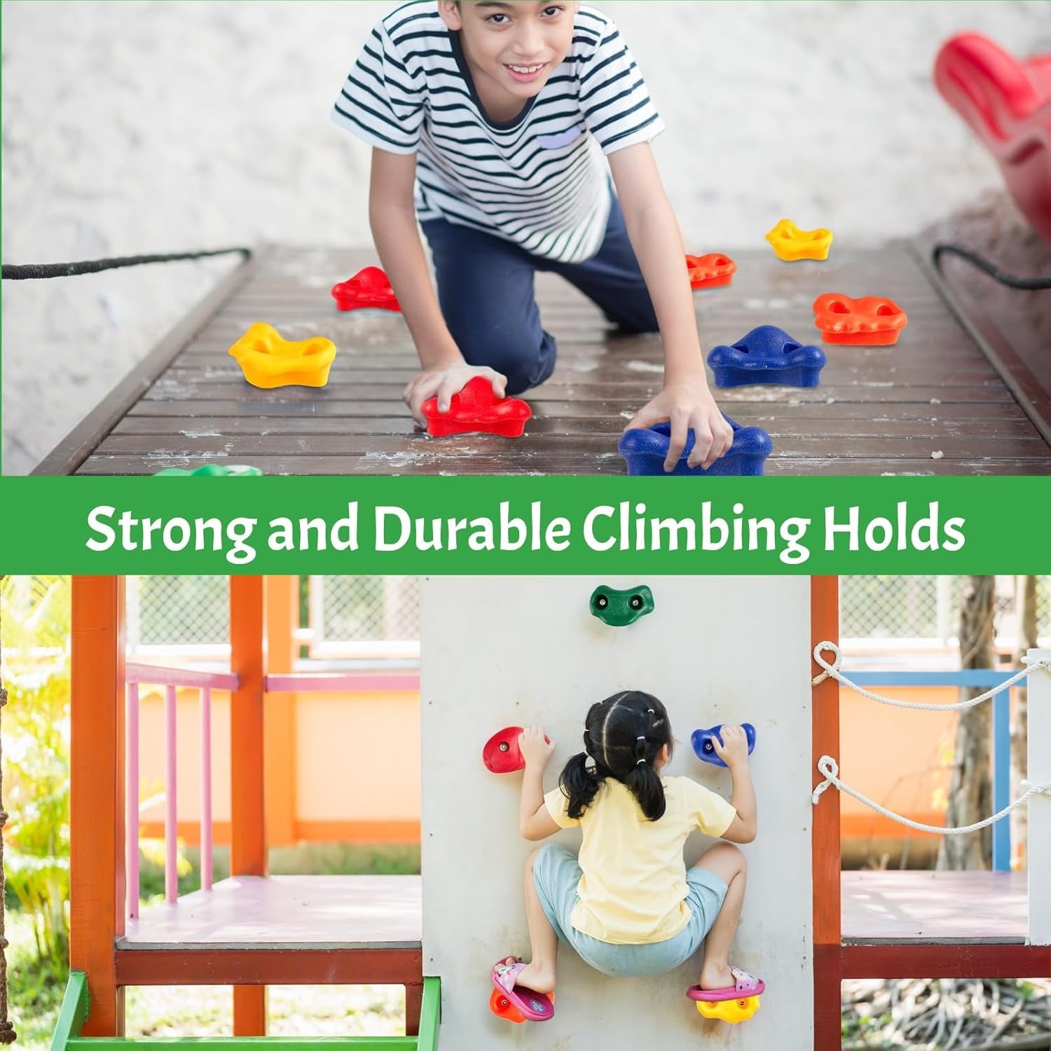 Wall Climbing Holds Stones Shape Set Of 10 Pcs