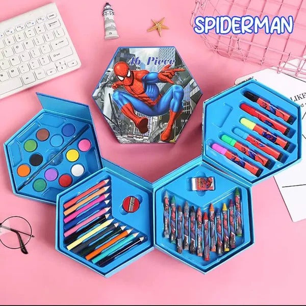 Diy 46 Pcs Cartoon Theme Drawing Art & Painting Set
