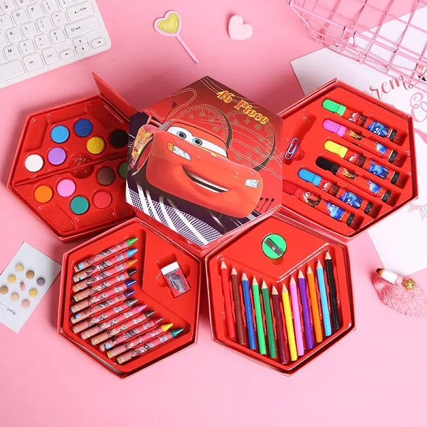 Diy 46 Pcs Cartoon Theme Drawing Art & Painting Set