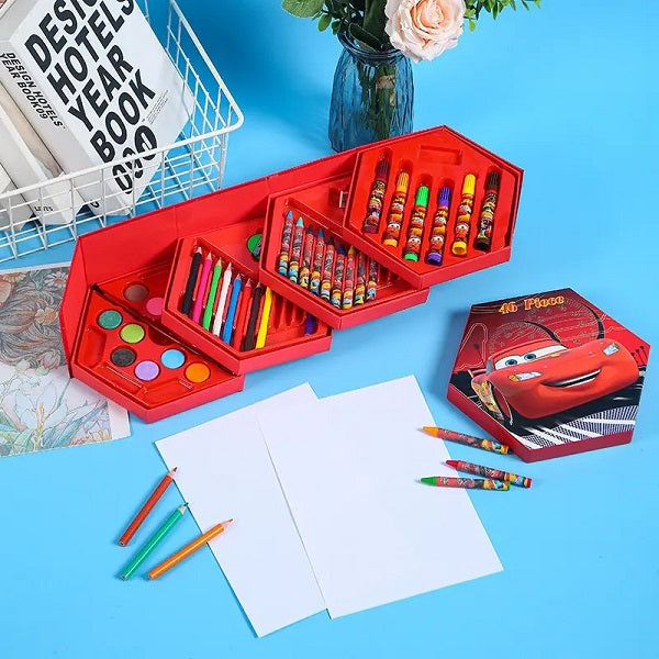 Diy 46 Pcs Cartoon Theme Drawing Art & Painting Set