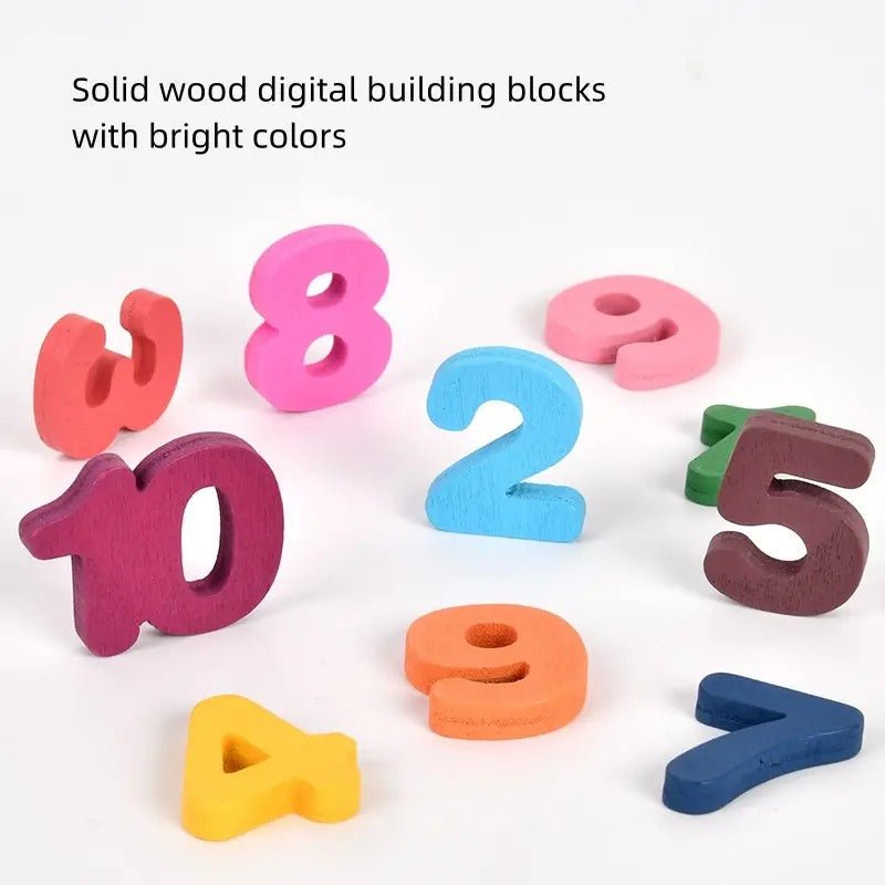 Wooden 1-10 Numbers Digital Operation Cards