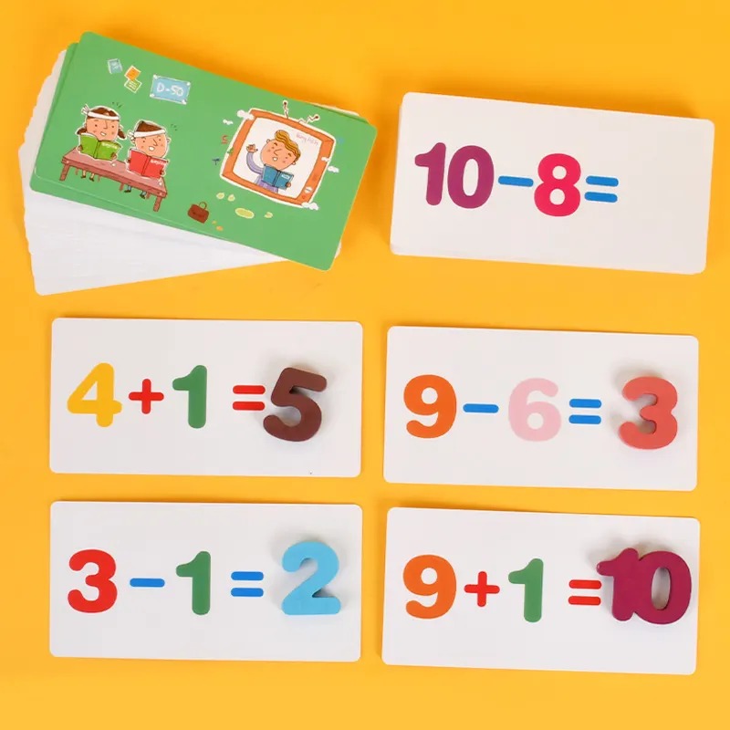 Wooden 1-10 Numbers Digital Operation Cards