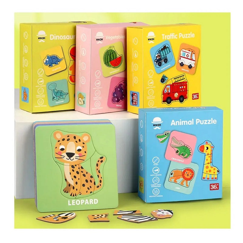 Wooden Multifunctional Animals Puzzle With Sketching Activity