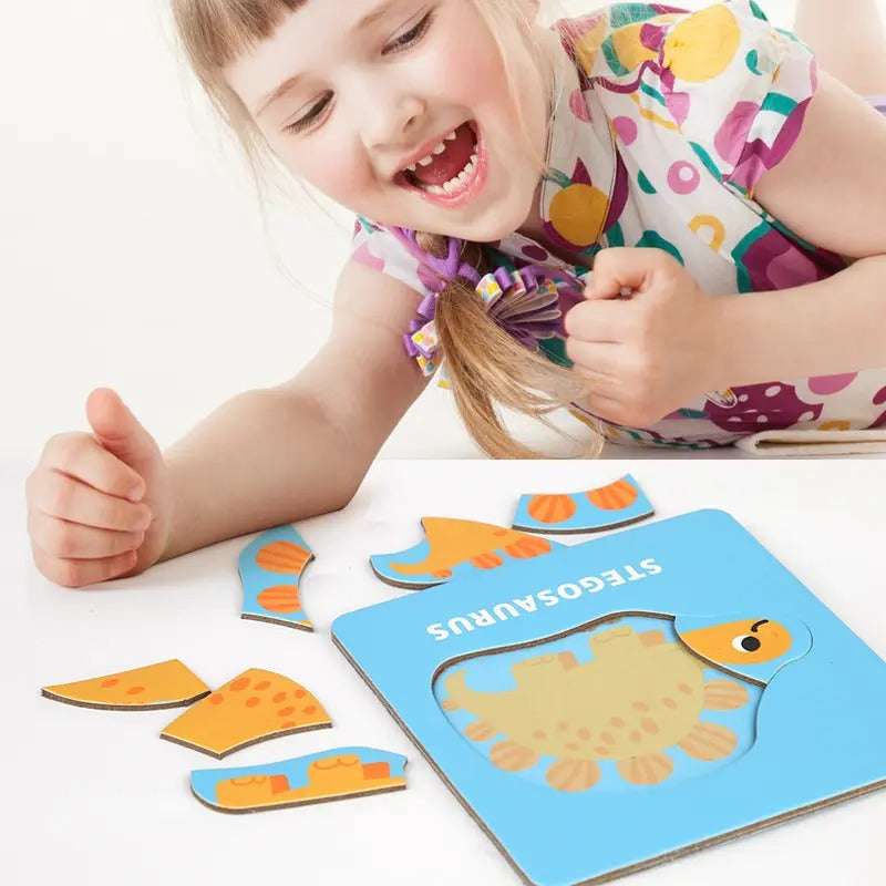 Wooden Multifunctional Animals Puzzle With Sketching Activity