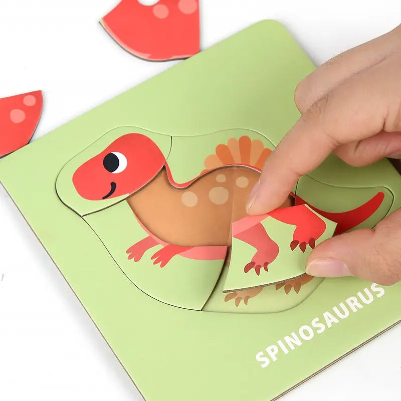 Wooden Multifunctional Animals Puzzle With Sketching Activity