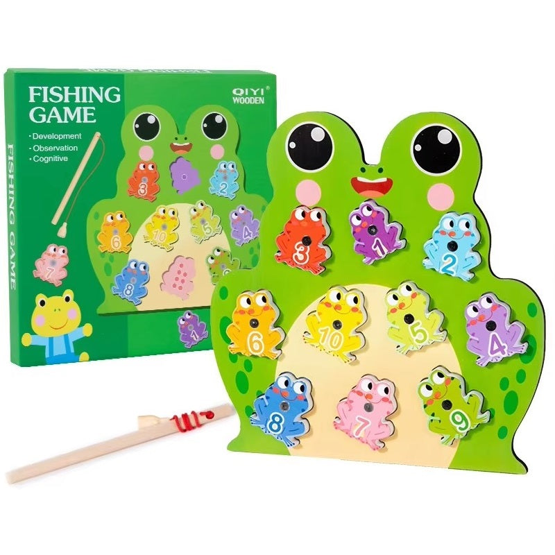 Wooden Magnetic Fishing & Sorting Board Game