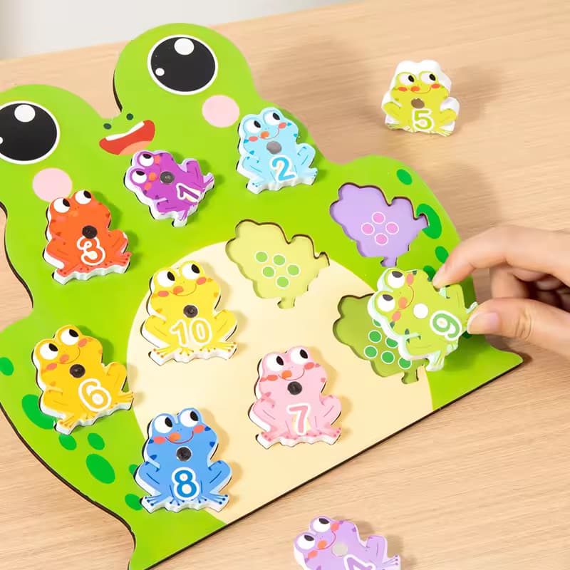 Wooden Magnetic Fishing & Sorting Board Game