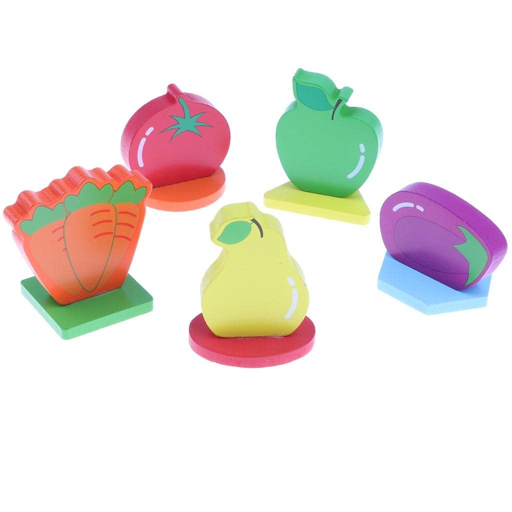 Wooden 3D Fruits With Shapes Puzzle Sorting Board