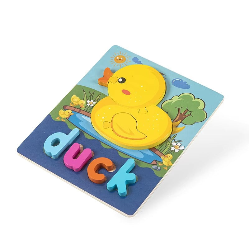 Wooden Cartoon Jigsaw Puzzle Educational Boards