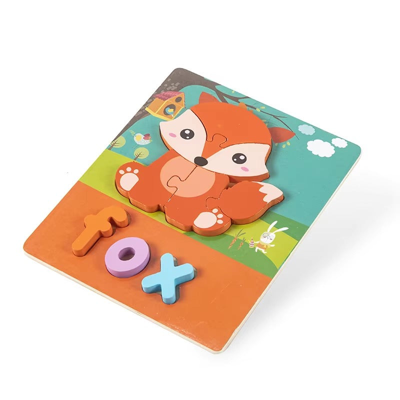 Wooden Cartoon Jigsaw Puzzle Educational Boards