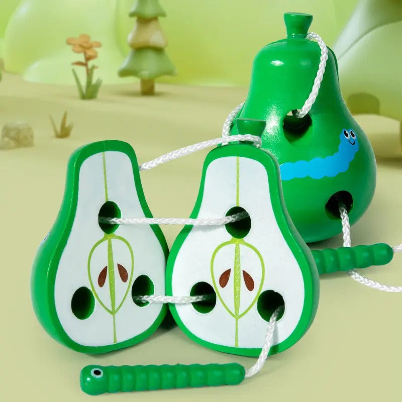 Wooden Fruits Combination With Threading Activity