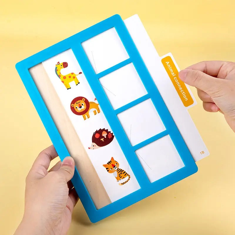 Wooden Digital Linked With Threading & Drawing Activity
