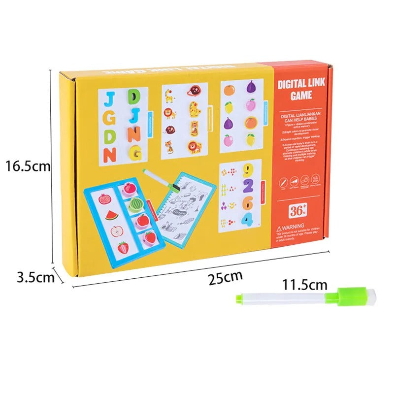Wooden Digital Linked With Threading & Drawing Activity