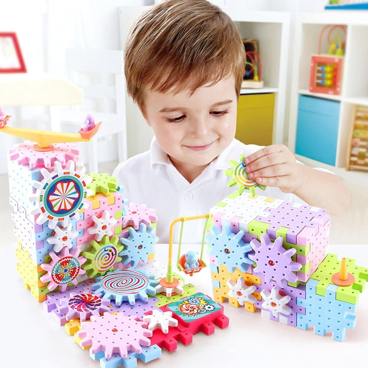 DIY Magical Electric Gear Colourful Blocks Assembling Toy – MGT Toys