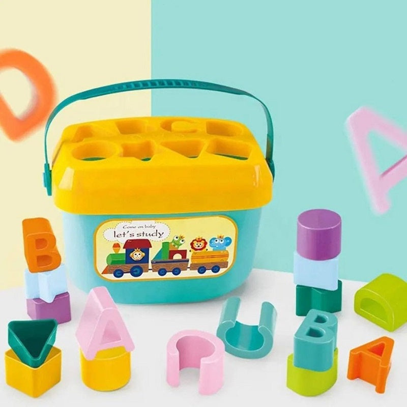 Intelligence Alphabets & Shape Sorting Blocks Box – MGT Toys