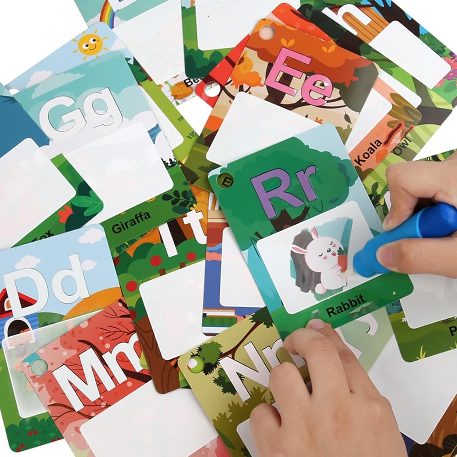 Magic Reusable Water Coloring Flash Cards With Pen