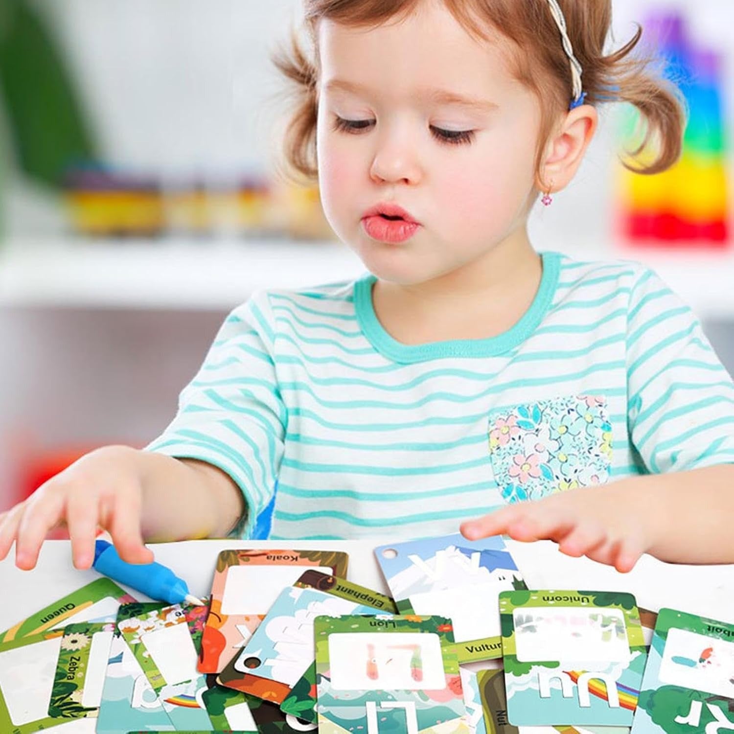 Magic Reusable Water Coloring Flash Cards With Pen