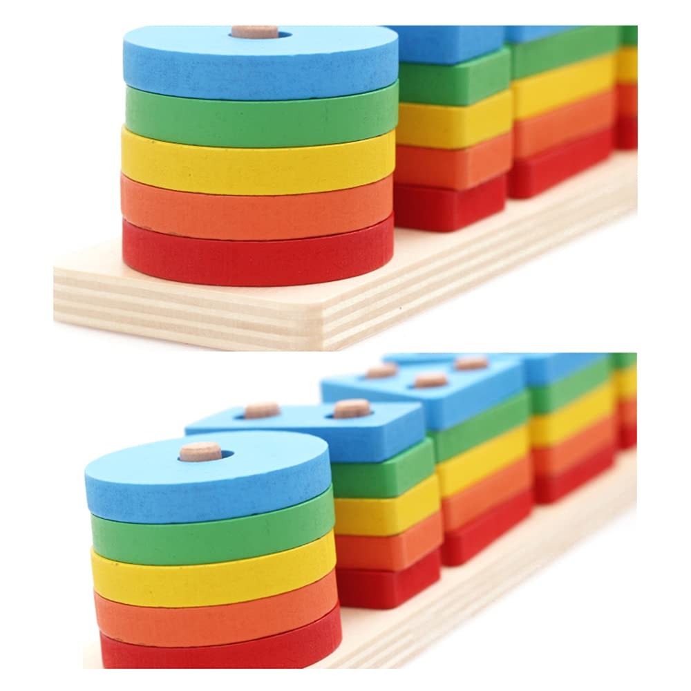 Wooden Multicolor Geometric Shape Sorter