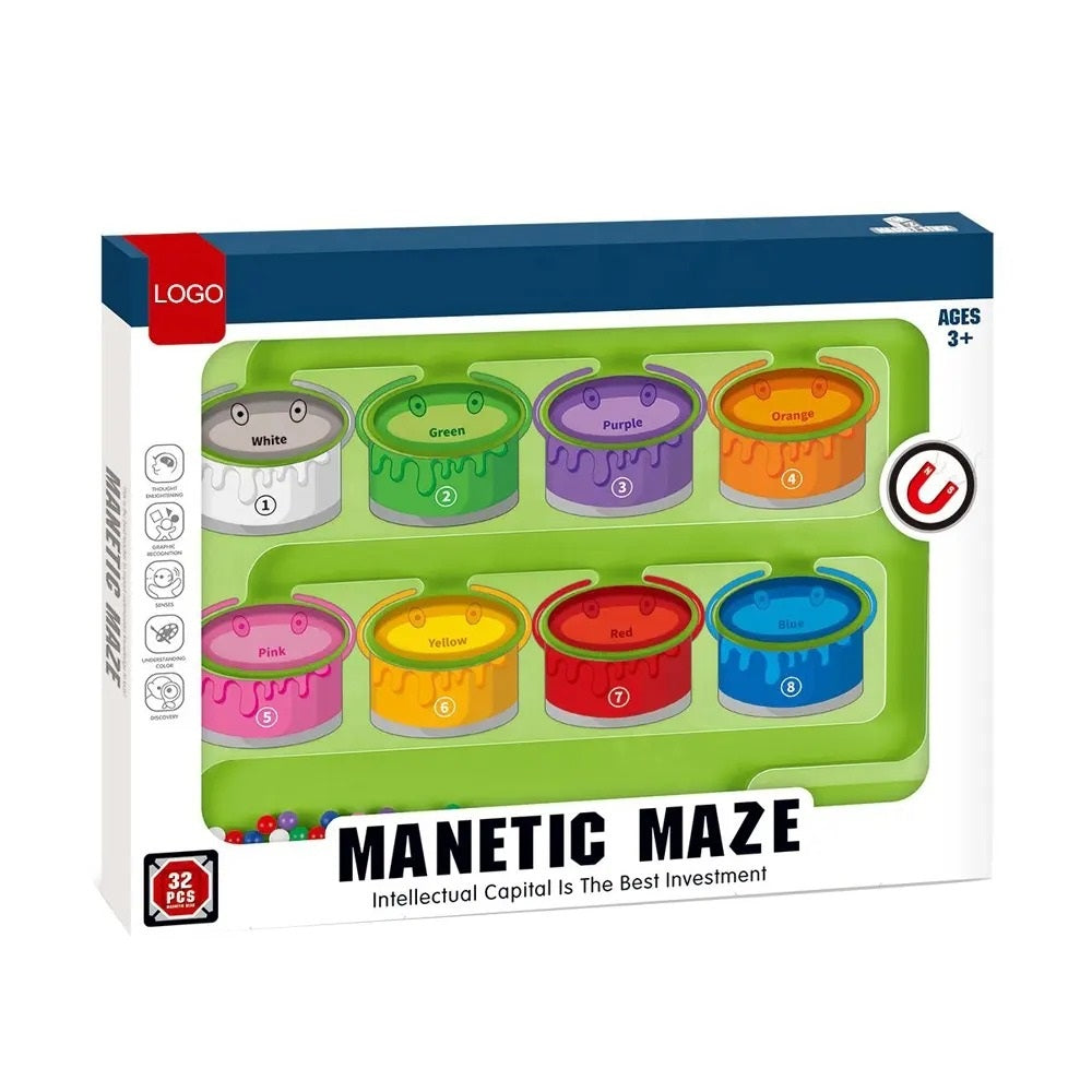 Wooden Magnetic Beads Sorting Maze