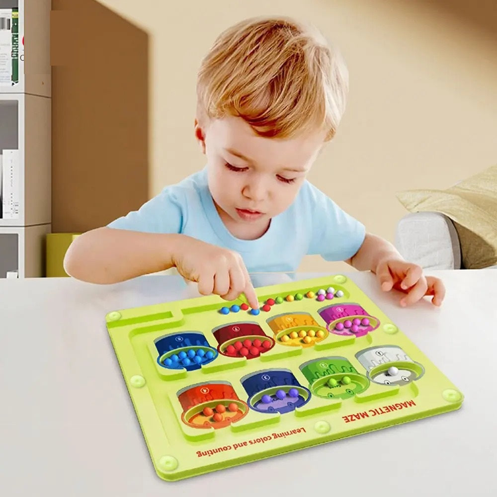 Wooden Magnetic Beads Sorting Maze