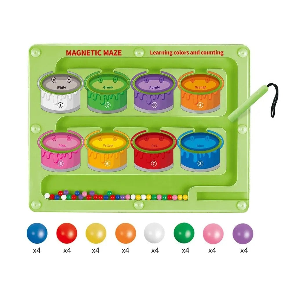 Wooden Magnetic Beads Sorting Maze