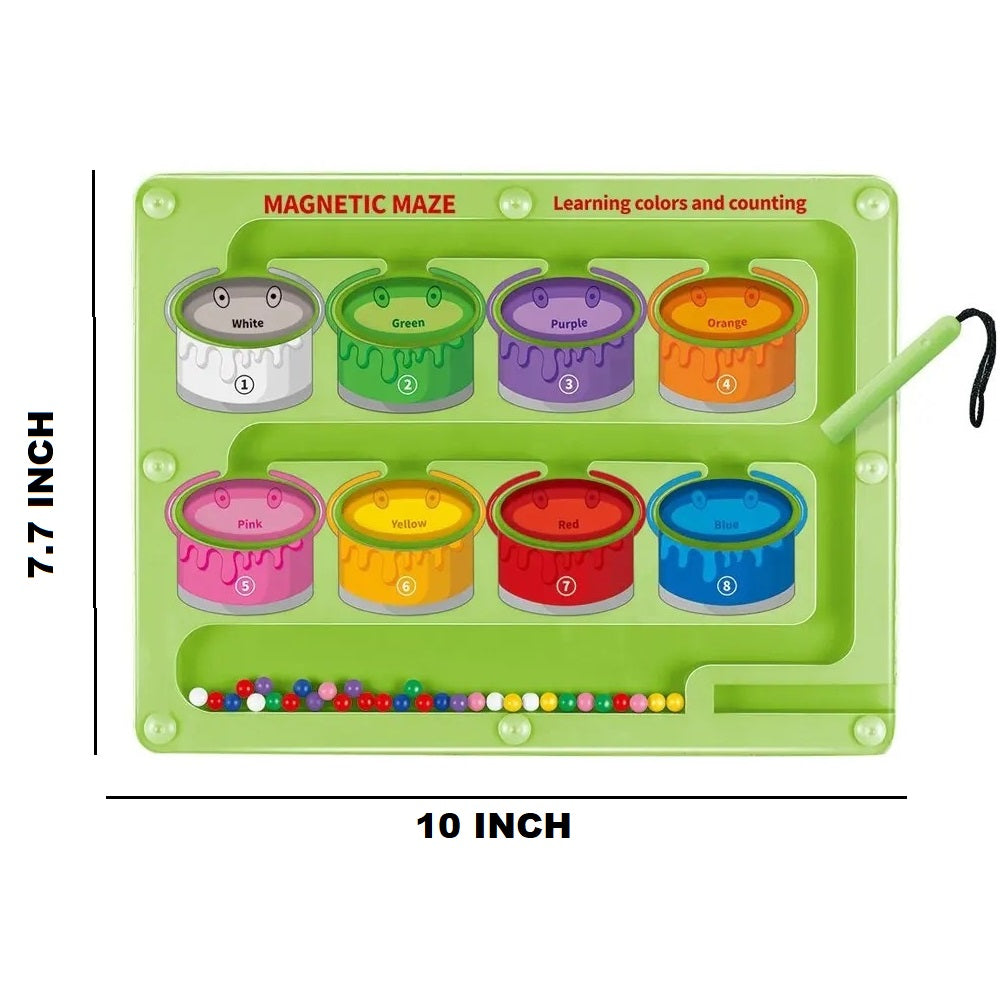 Wooden Magnetic Multicolor Beads Sorting Maze