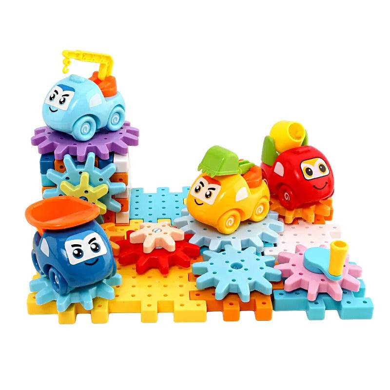 Car Theme Gear Engineering Building Blocks