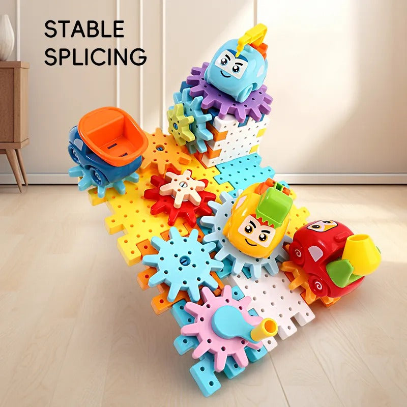 Car Theme Gear Engineering Building Blocks