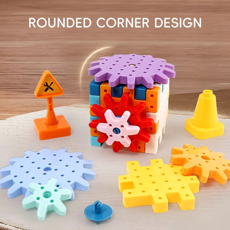 Car Theme Gear Engineering Building Blocks