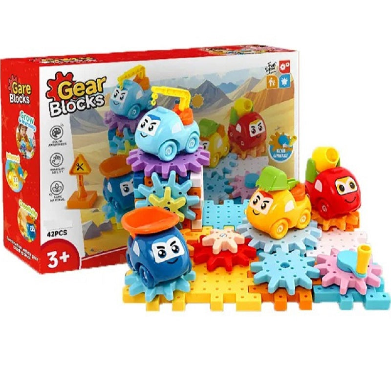 Car Theme Gear Engineering Building Blocks