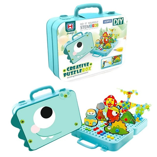 Dino Theme Creative Tool Box Set 163 Pcs