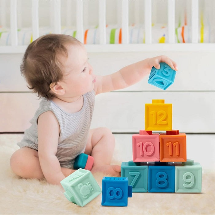 Multicolor Soft Rubber Alphabets & Numbers Blocks