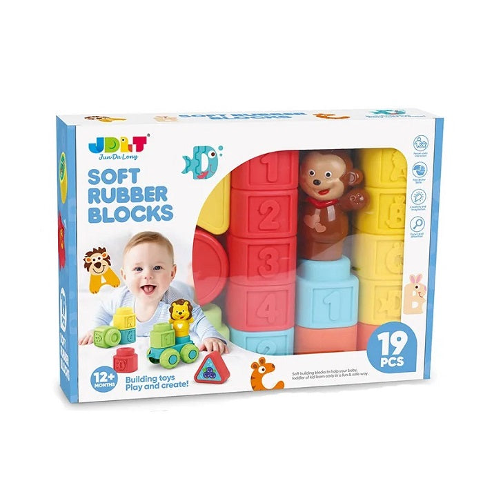 Multicolor Soft Rubber Alphabets & Numbers Blocks