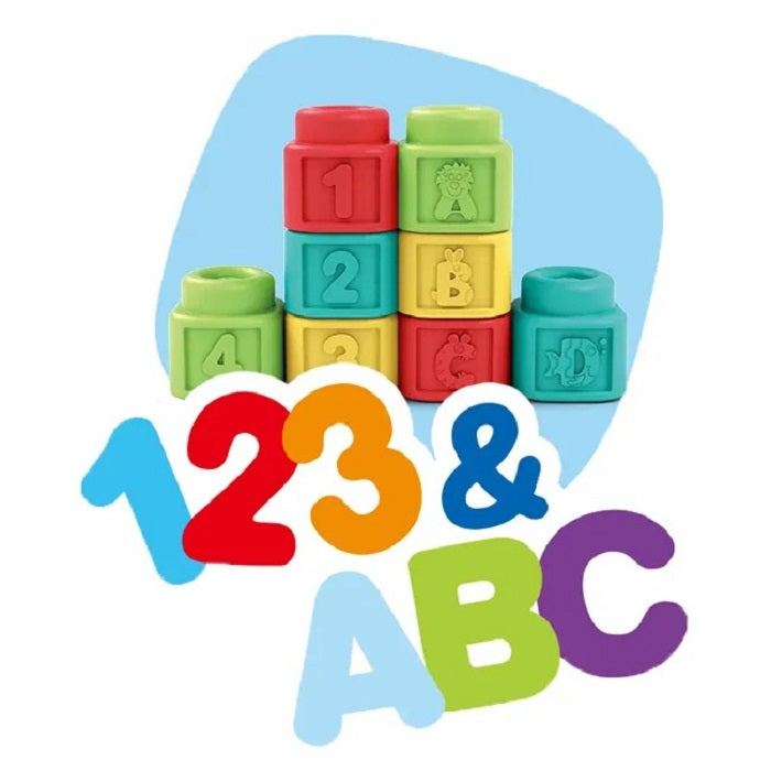 Multicolor Soft Rubber Alphabets & Numbers Blocks